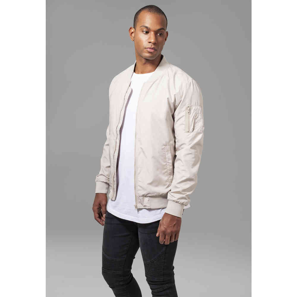 Urban Classics Urban Classics Bomber jacket Light Cream Urban Classics Urban Classics Bomber jacket Light White